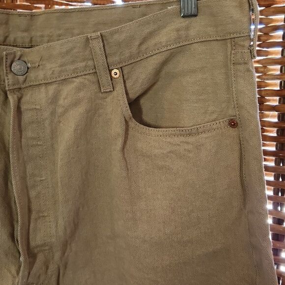 Limited Levis 501 White Oak Cone Denim 2015 Jeans 42 x 30 - Picture 6 of 11